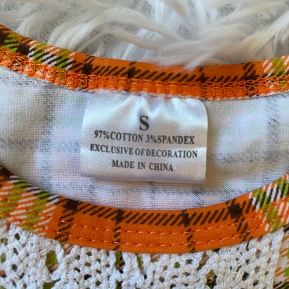 Plaid Long Sleeve Dress with Lace Detail - Picture 3 of 3